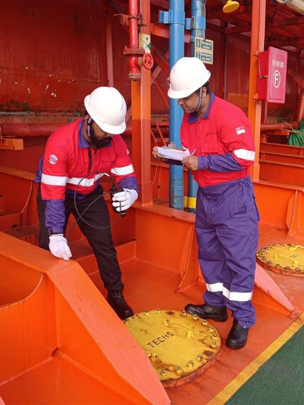 Worker on the Ship